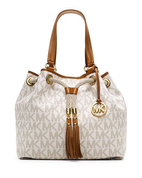 handtasche beige michael kors|michael kors large satchel handbag.